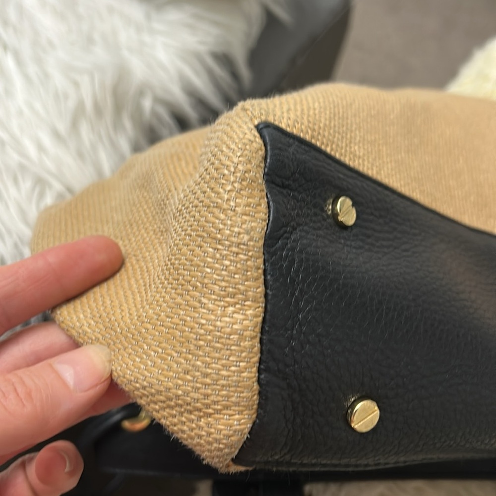 Tory Burch Black and Tan Tote Bag - Picture 15 of 16